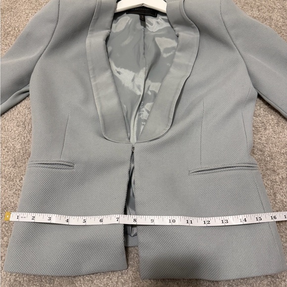 BCBGMAXAZRIA Light Grey Chandler Blazer | Tailored Jacket - Picture 7 of 7